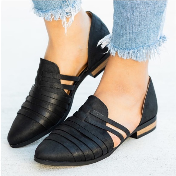 😍 Strappy Woven Almond Toe Flats - Picture 7 of 7